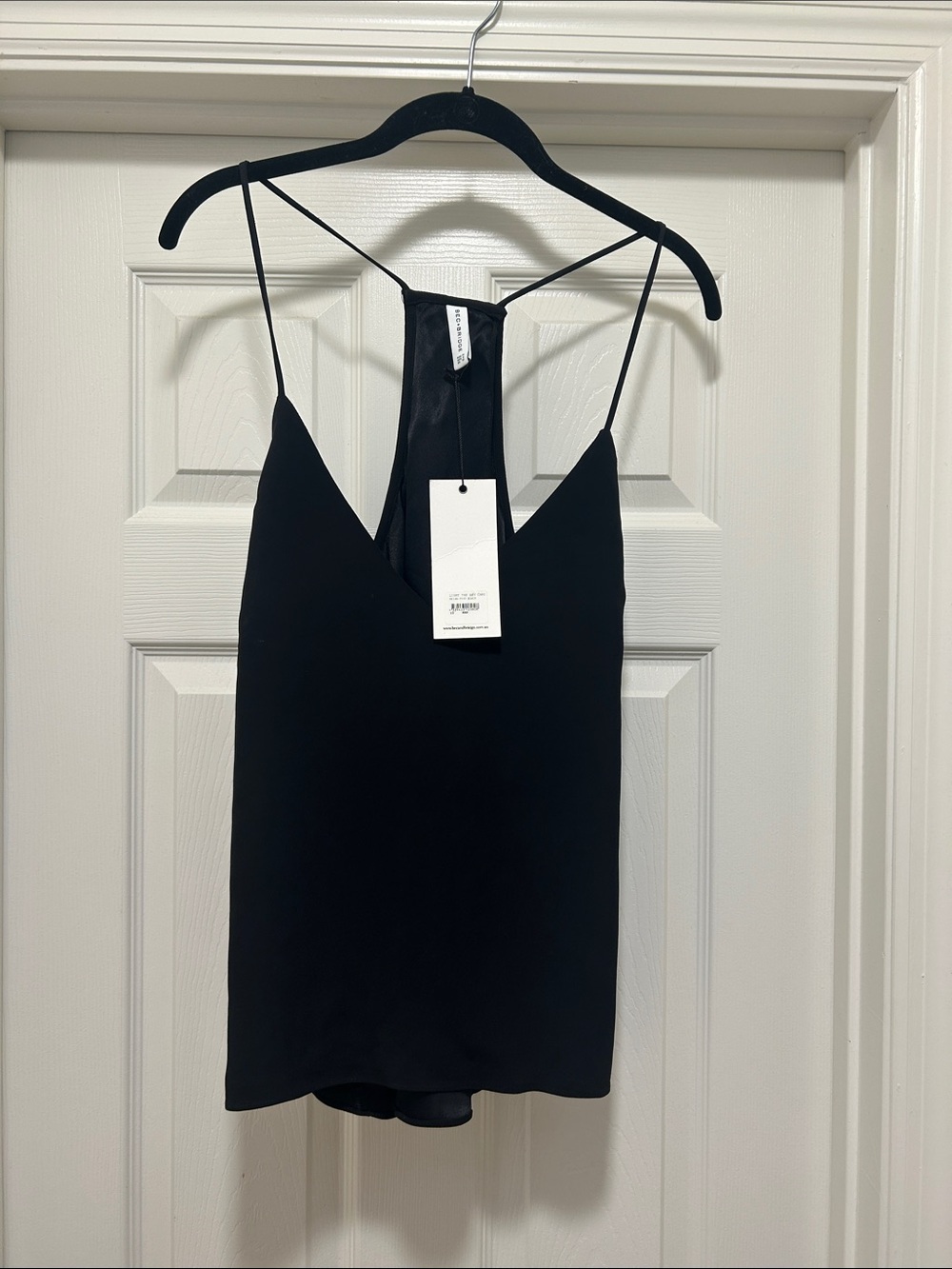 Bec & Bridge Black Spaghetti Strap V-Neck Cami